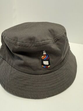 Big Accessories Gray Cotton Bucket Hat, Breathable 100% Cotton, Colorful Bottle